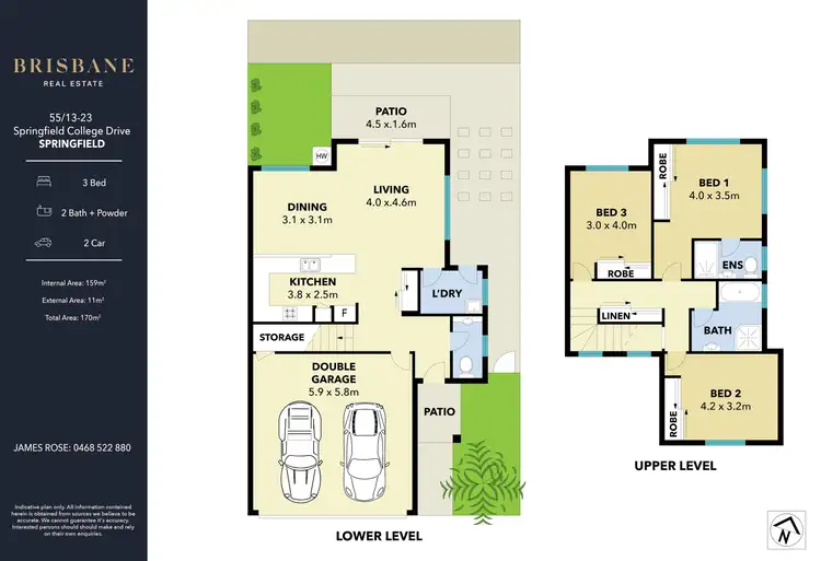 Floorplan of Homely townhouse listing, 55/13-23 Springfield College Drive, Springfield QLD 4300
