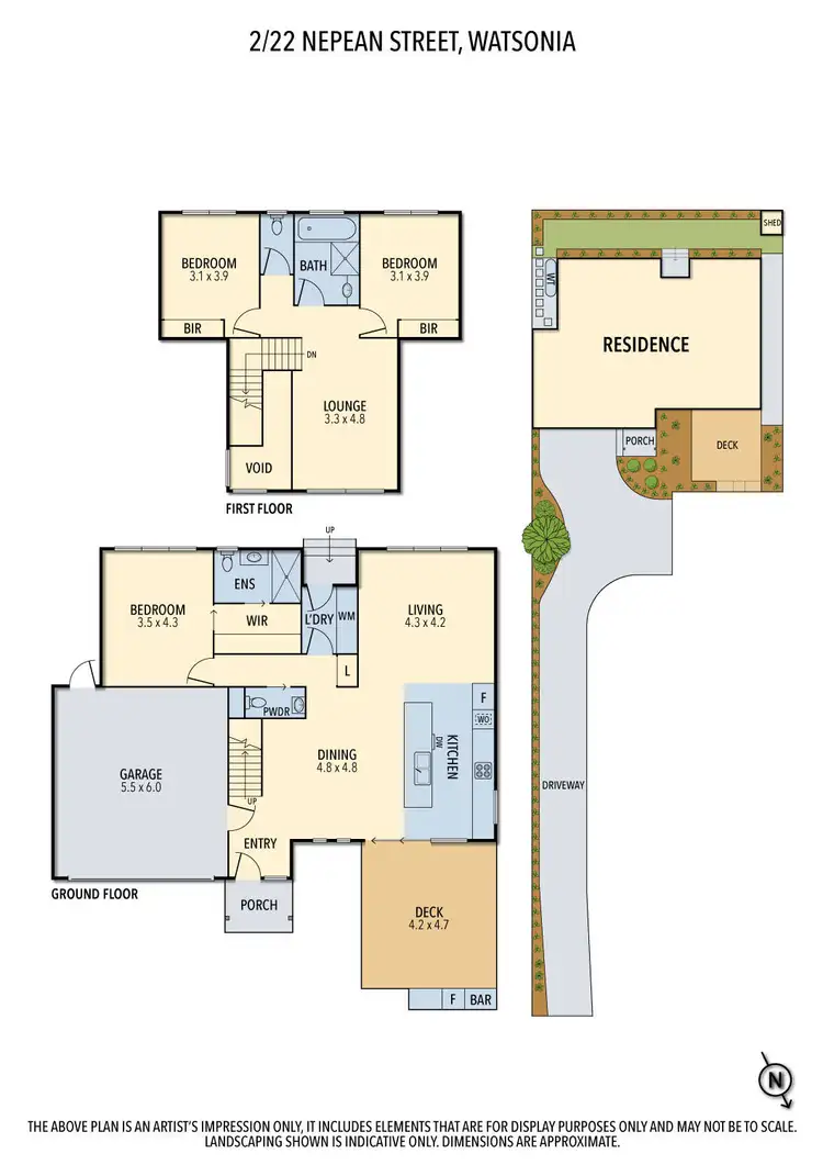 Floorplan of Homely townhouse listing, 2/22 Nepean Street, Watsonia VIC 3087