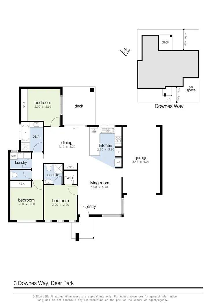 Floorplan of Homely house listing, 3 Downes Way, Deer Park VIC 3023