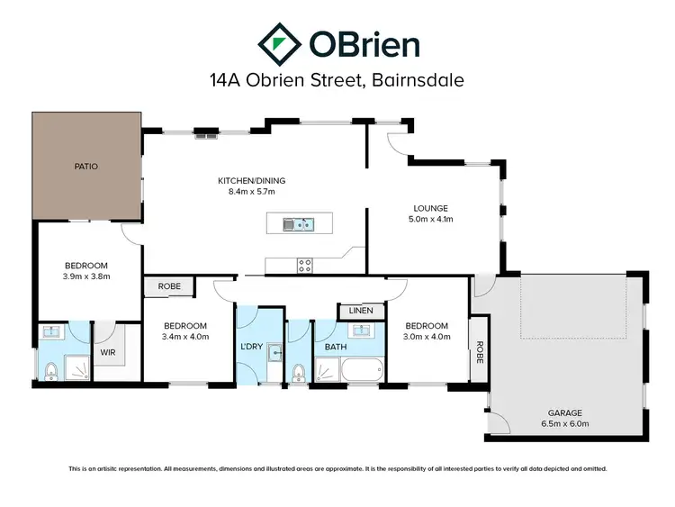 Floorplan of Homely house listing, 14A Obrien Street, Bairnsdale VIC 3875