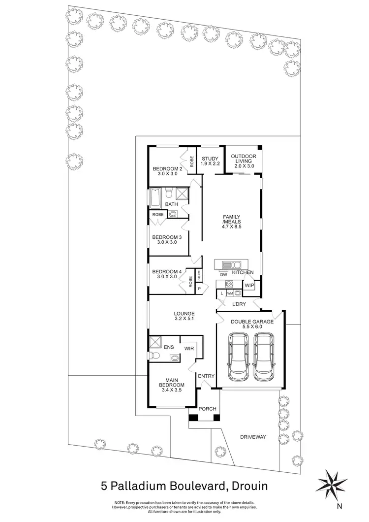 Floorplan of Homely house listing, 5 Palladium Boulevard, Drouin VIC 3818