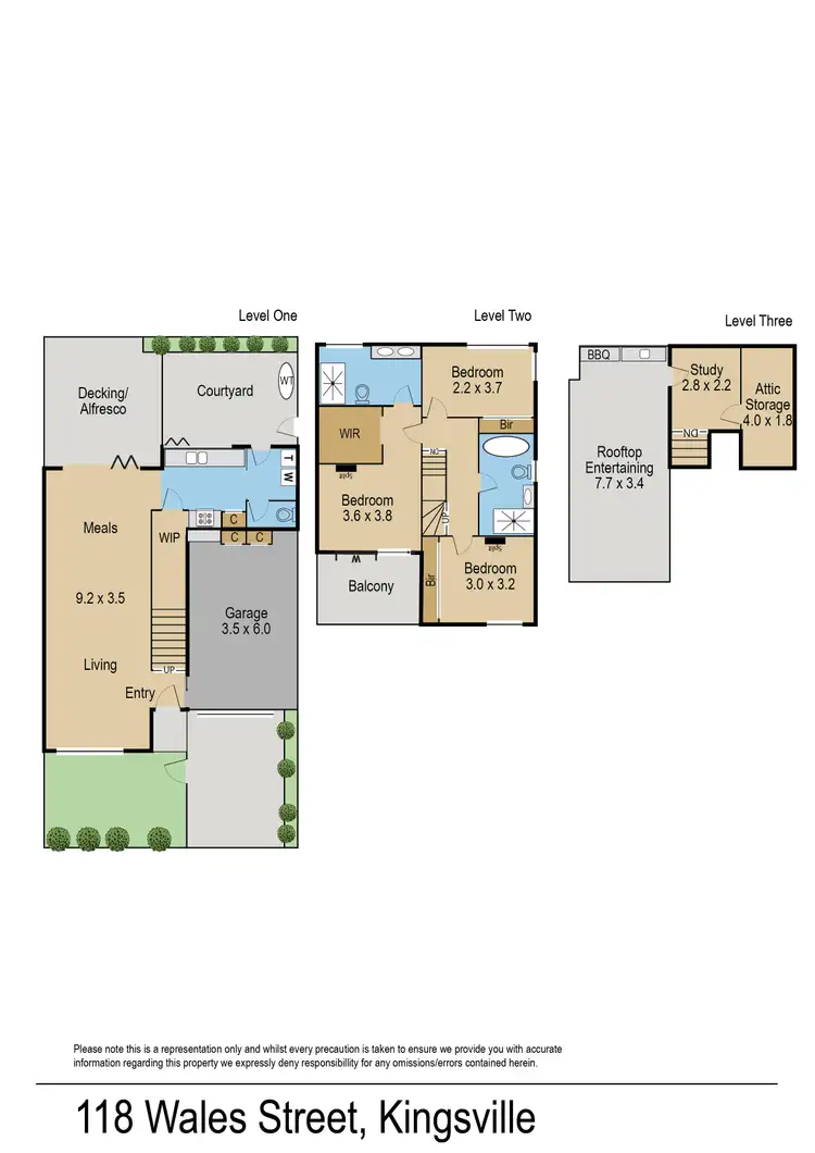 Floorplan of Homely townhouse listing, 118 Wales Street, Kingsville VIC 3012