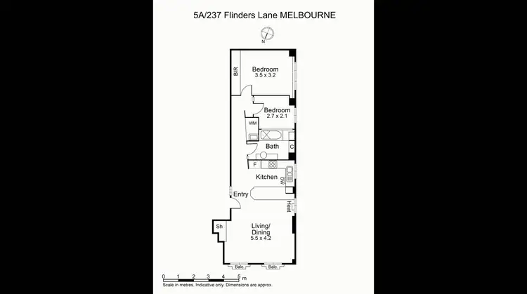 Floorplan of Homely apartment listing, 5A/237 Flinders Lane, Melbourne VIC 3000