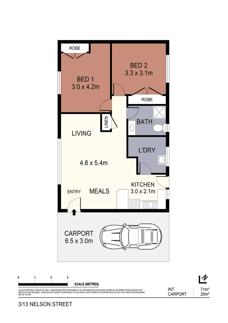 Floorplan of Homely unit listing, 3/13 Nelson Street, California Gully VIC 3556