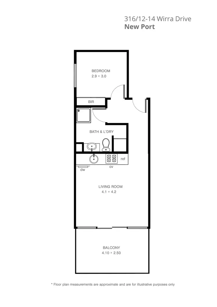 Floorplan of Homely apartment listing, 316/12-14 Wirra Drive, New Port SA 5015