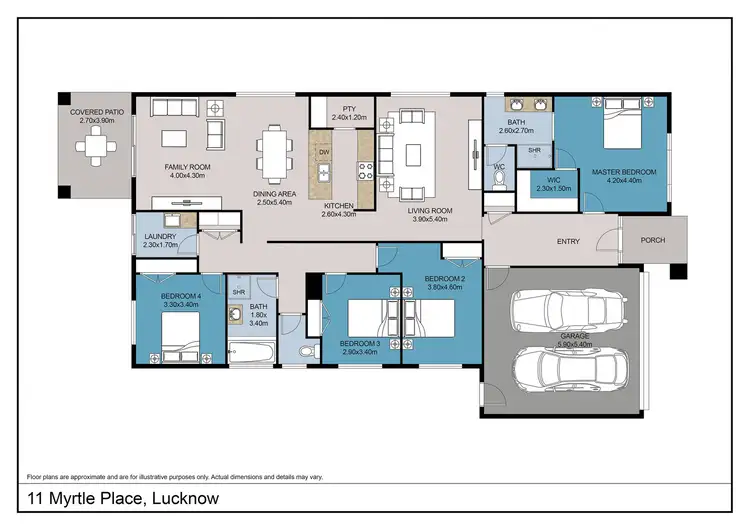 Floorplan of Homely house listing, 11 Myrtle Place, Lucknow VIC 3875