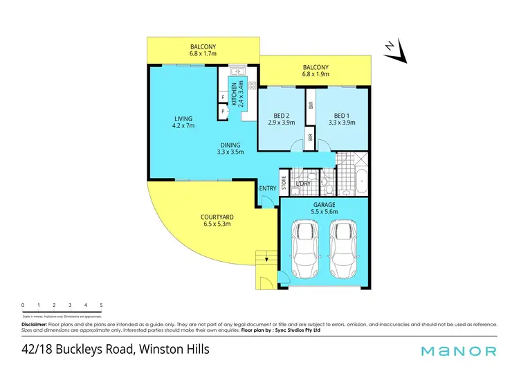 Floorplan of Homely townhouse listing, 42/18 Buckleys Road, Winston Hills NSW 2153