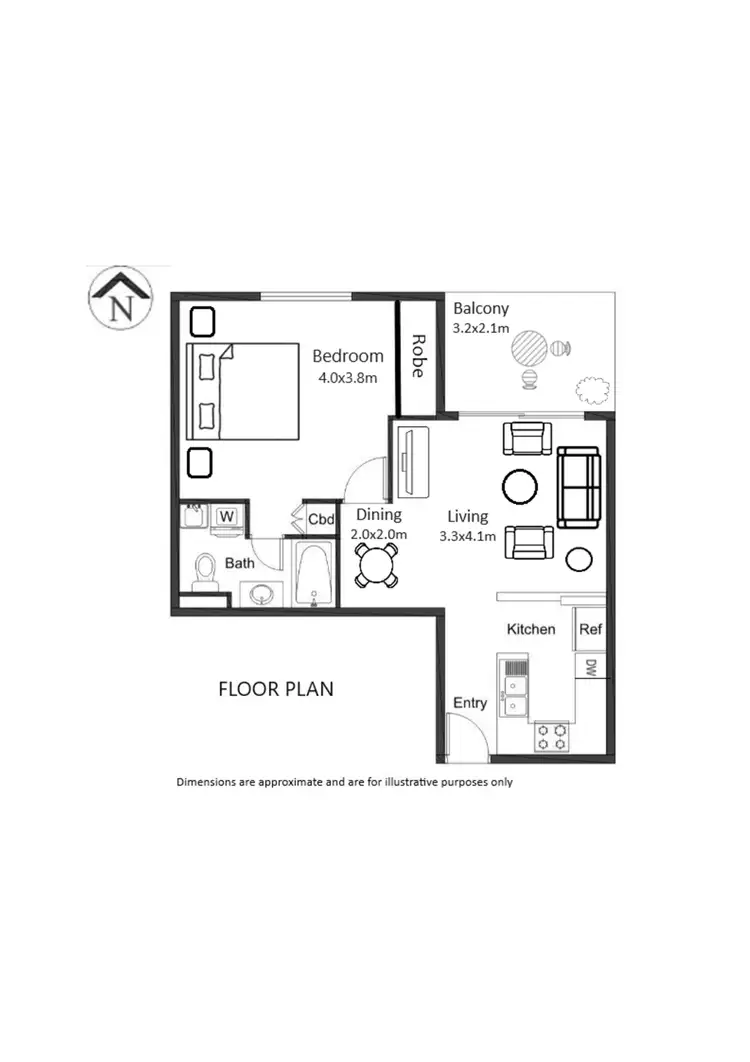 Floorplan of Homely apartment listing, 83/84 Northbourne Avenue, Braddon ACT 2612