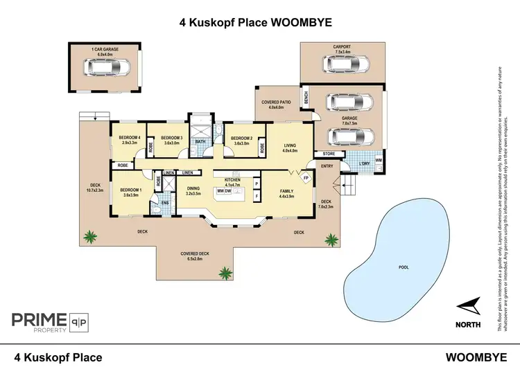 Floorplan of Homely house listing, 4 Kuskopf Place, Woombye QLD 4559