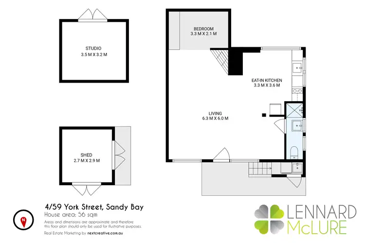Floorplan of Homely apartment listing, 4/59 York Street, Sandy Bay TAS 7005