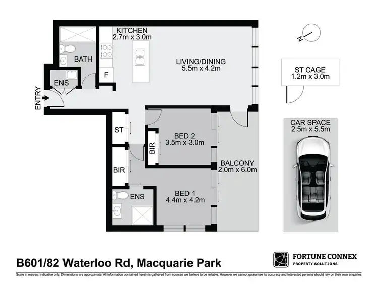 Floorplan of Homely apartment listing, B601/82 Waterloo Road, Macquarie Park NSW 2113