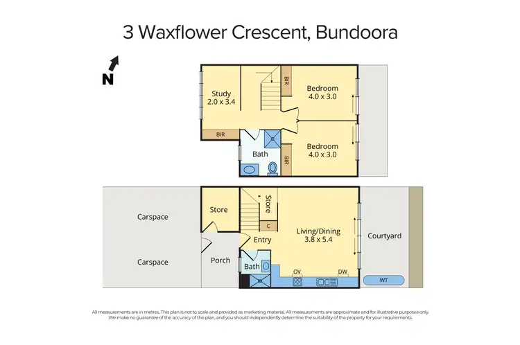 Floorplan of Homely unit listing, 3 Waxflower Crescent, Bundoora VIC 3083