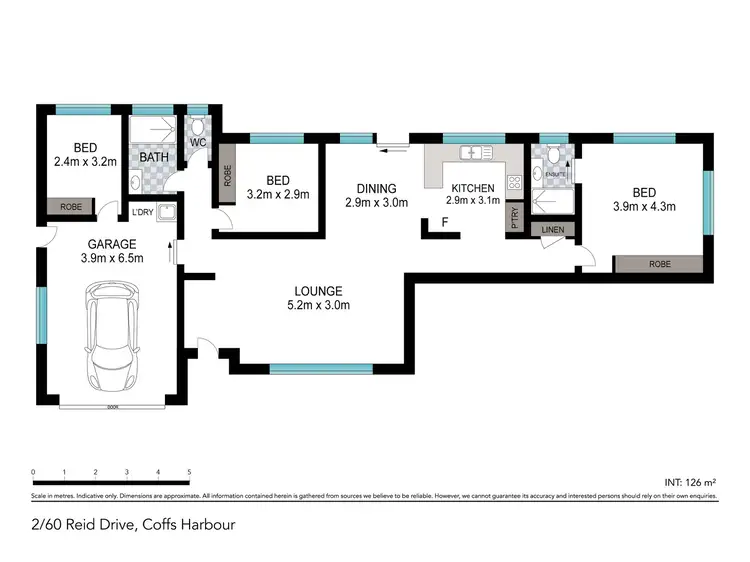 Floorplan of Homely villa listing, 2/60 Reid Drive, Coffs Harbour NSW 2450