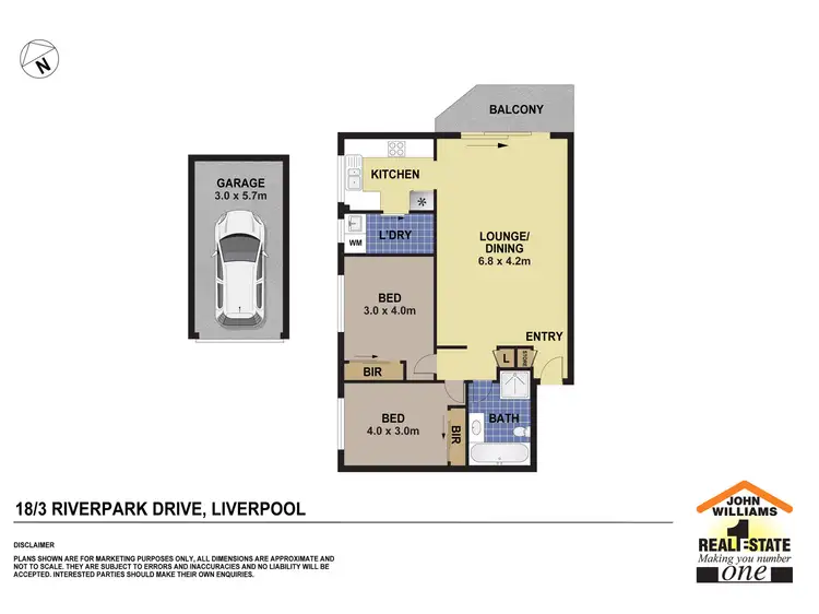 Floorplan of Homely unit listing, 18/3 Riverpark Drive, Liverpool NSW 2170