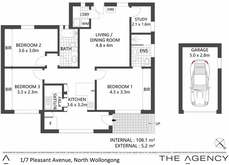Floorplan of Homely apartment listing, 1/7 Pleasant Avenue, North Wollongong NSW 2500