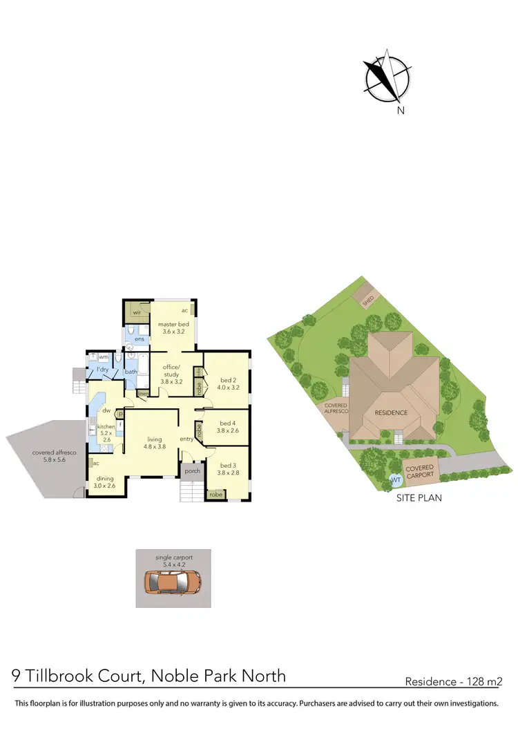 Floorplan of Homely house listing, 9 Tillbrook Court, Noble Park North VIC 3174