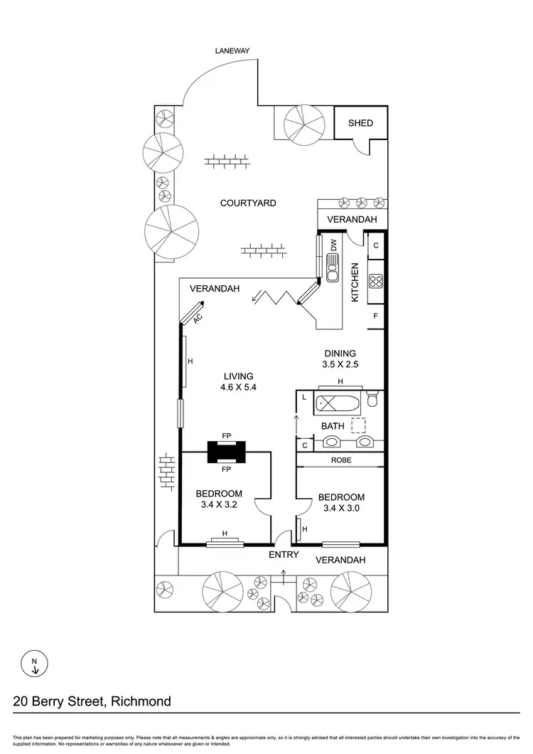Floorplan of Homely house listing, 20 Berry Street, Richmond VIC 3121