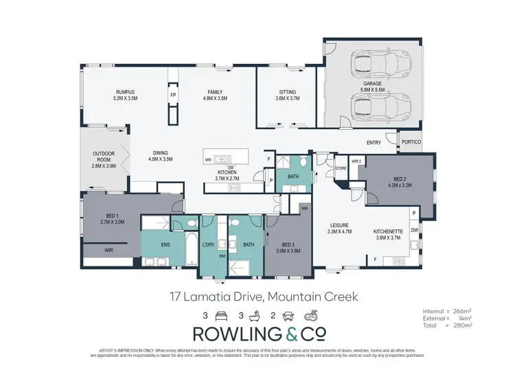 Floorplan of Homely house listing, 17 Lamatia Drive, Mountain Creek QLD 4557