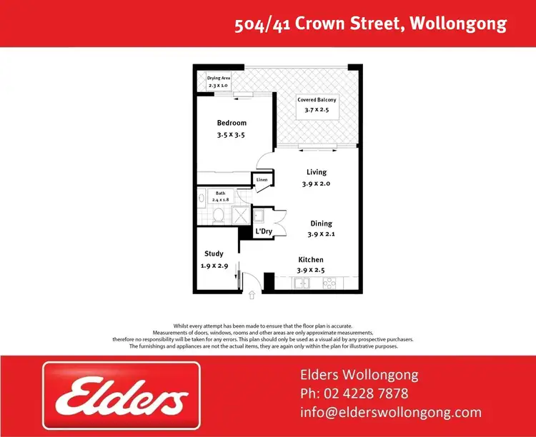 Floorplan of Homely unit listing, 504/41 Crown Street, Wollongong NSW 2500