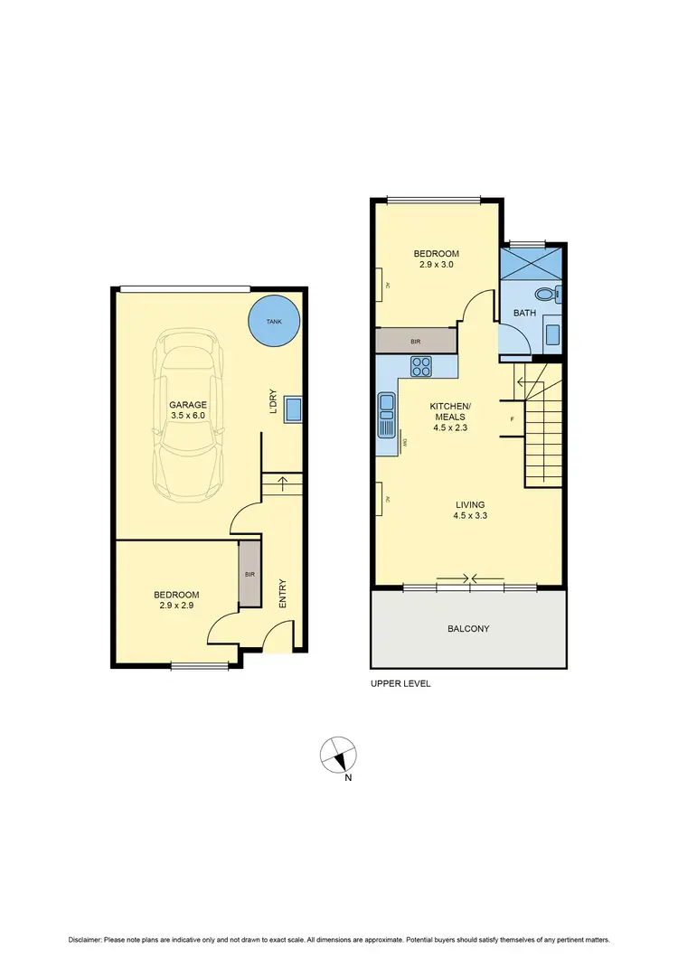 Floorplan of Homely townhouse listing, 3/91 Sussex Street, Pascoe Vale VIC 3044