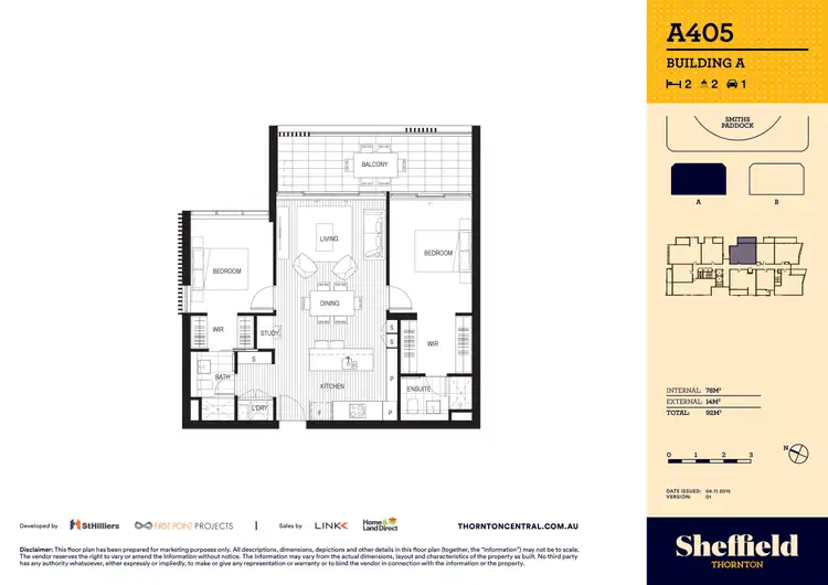 Floorplan of Homely apartment listing, 405/8 Aviators Way, Penrith NSW 2750