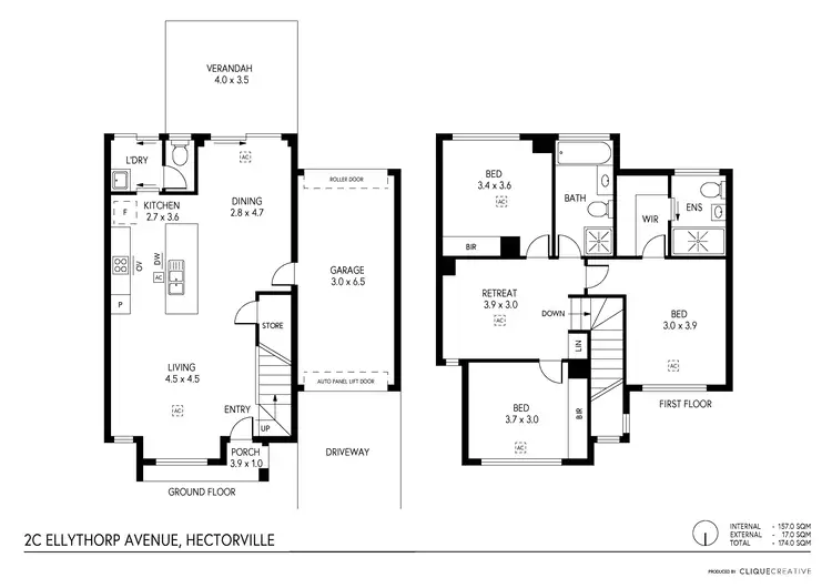 Floorplan of Homely townhouse listing, 2C Ellythorp Avenue, Hectorville SA 5073