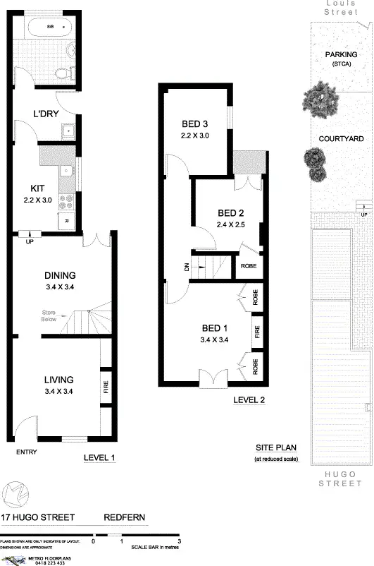 Floorplan of Homely terrace listing, 17 Hugo Street, Redfern NSW 2016
