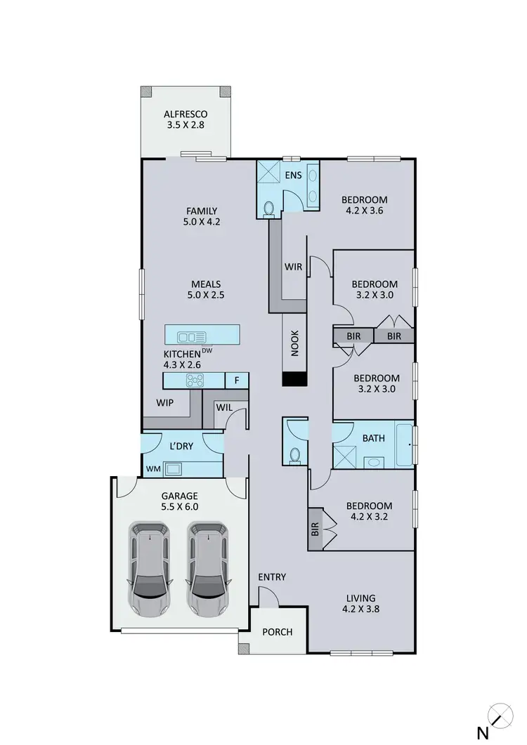 Floorplan of Homely house listing, 16 Newbery Chase, Yea VIC 3717