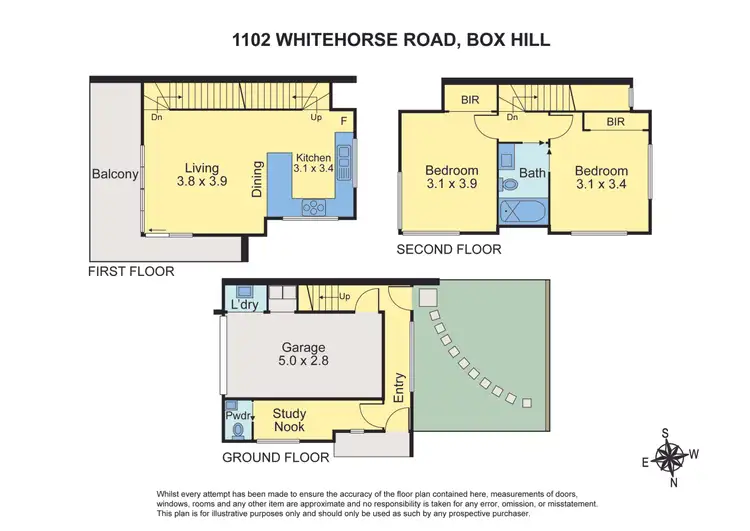 Floorplan of Homely townhouse listing, 1/1102 Whitehorse Road, Box Hill VIC 3128