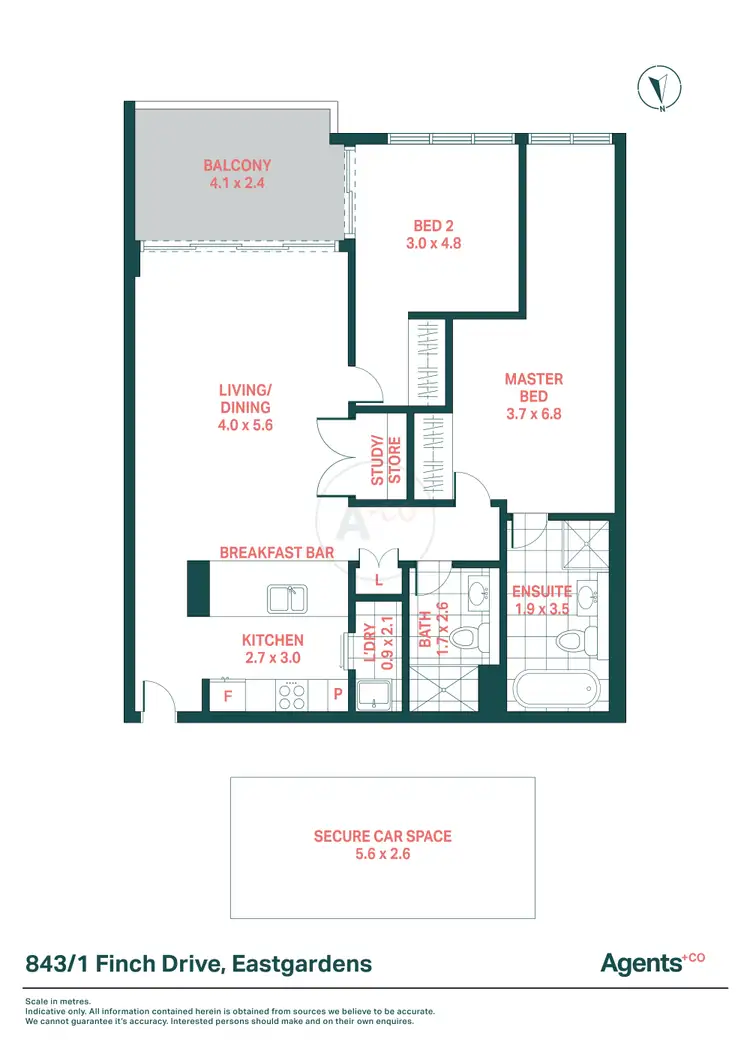 Floorplan of Homely apartment listing, 843/1 Finch Drive, Eastgardens NSW 2036