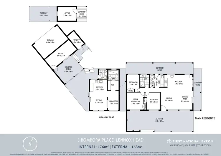 Floorplan of Homely house listing, 5 Bombora Place, Lennox Head NSW 2478