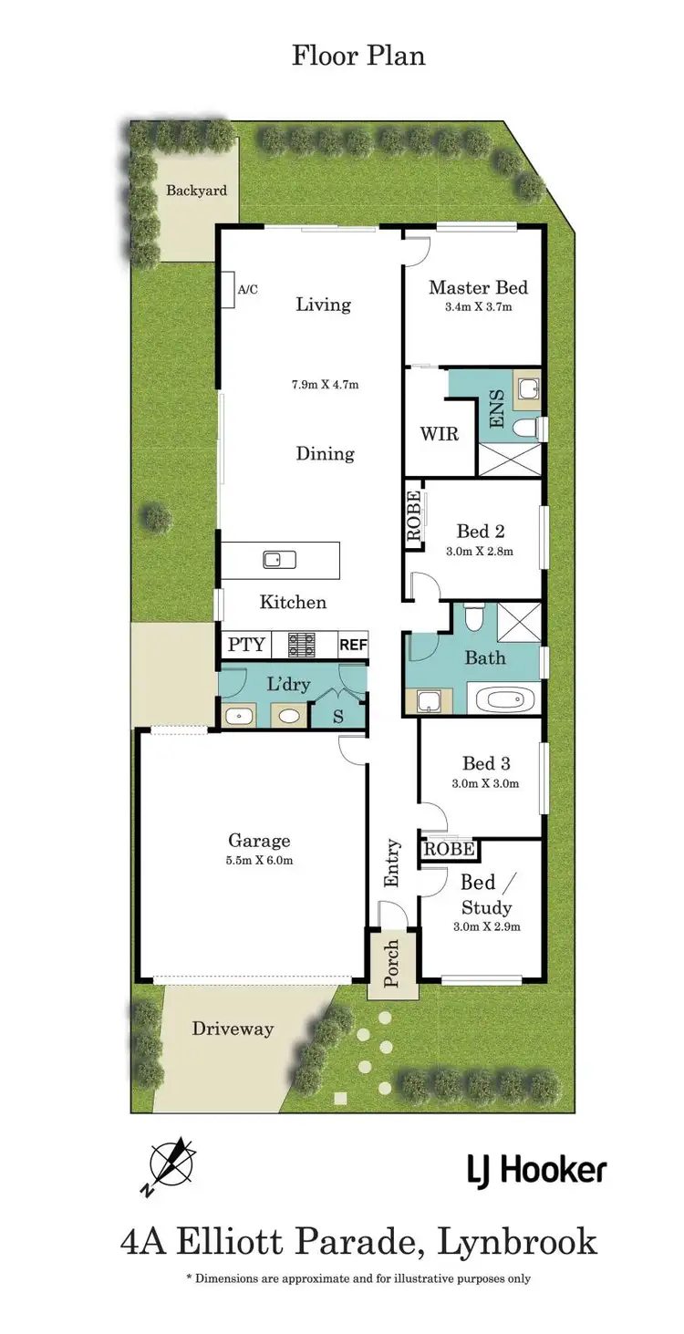 Floorplan of Homely house listing, 4A Elliot Parade, Lynbrook VIC 3975