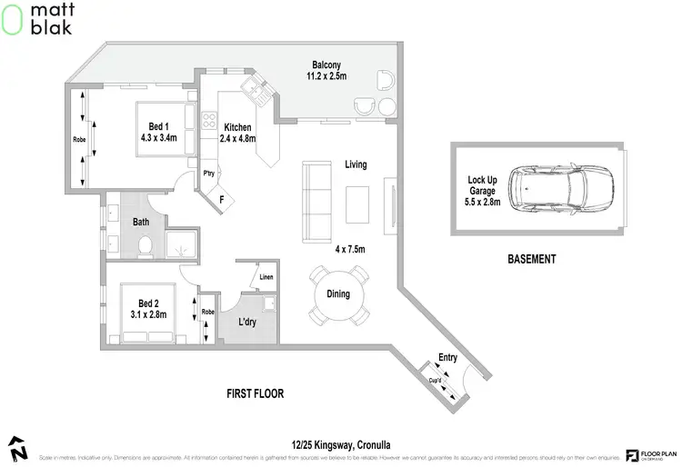 Floorplan of Homely apartment listing, 12/25-35 Kingsway, Cronulla NSW 2230
