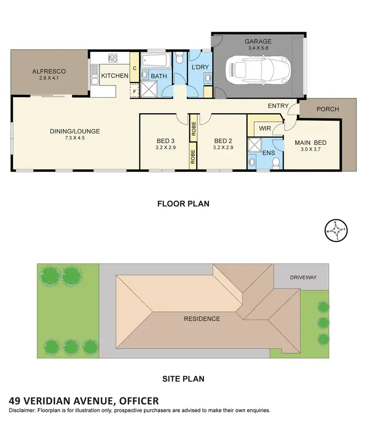 Floorplan of Homely house listing, 49 Viridian Avenue, Officer VIC 3809