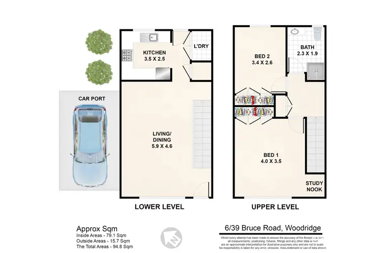 Floorplan of Homely townhouse listing, 6/39 Bruce Road, Woodridge QLD 4114