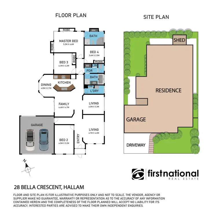 Floorplan of Homely house listing, 28 Bella Crescent, Hallam VIC 3803
