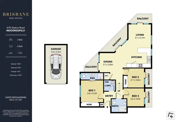 Floorplan of Homely apartment listing, 4/92 Station Road, Indooroopilly QLD 4068