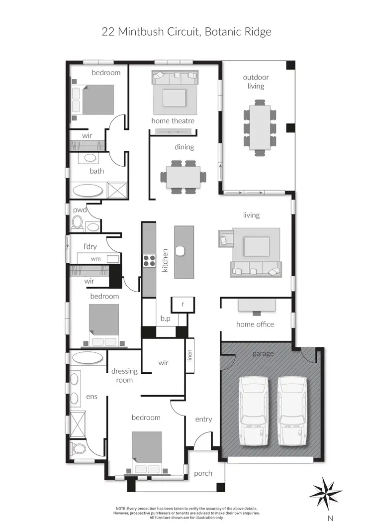 Floorplan of Homely house listing, 22 Mintbush Circuit, Botanic Ridge VIC 3977
