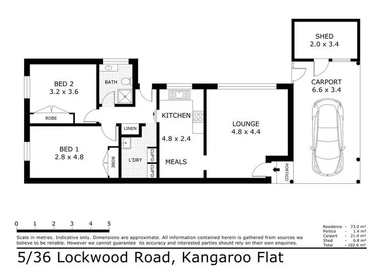 Floorplan of Homely unit listing, 5/36A Lockwood Road, Kangaroo Flat VIC 3555