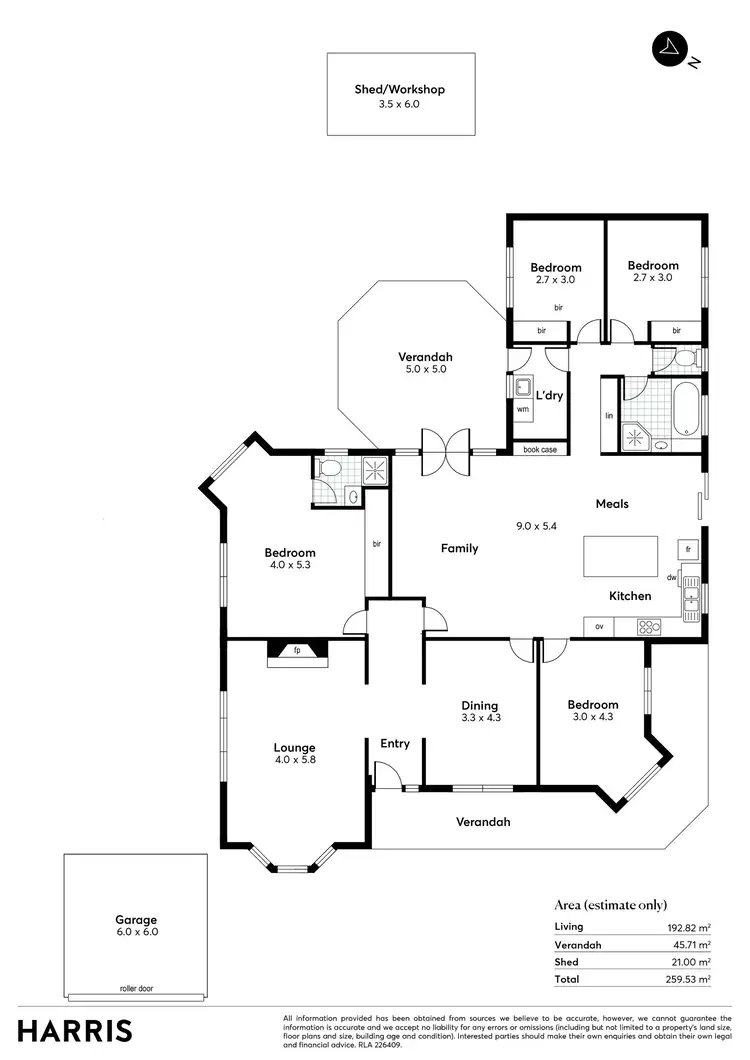 Floorplan of Homely house listing, 1 Springwood Close, Eden Hills SA 5050