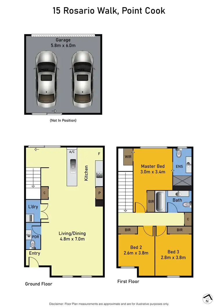 Floorplan of Homely house listing, 15 Rosario Walk, Point Cook VIC 3030