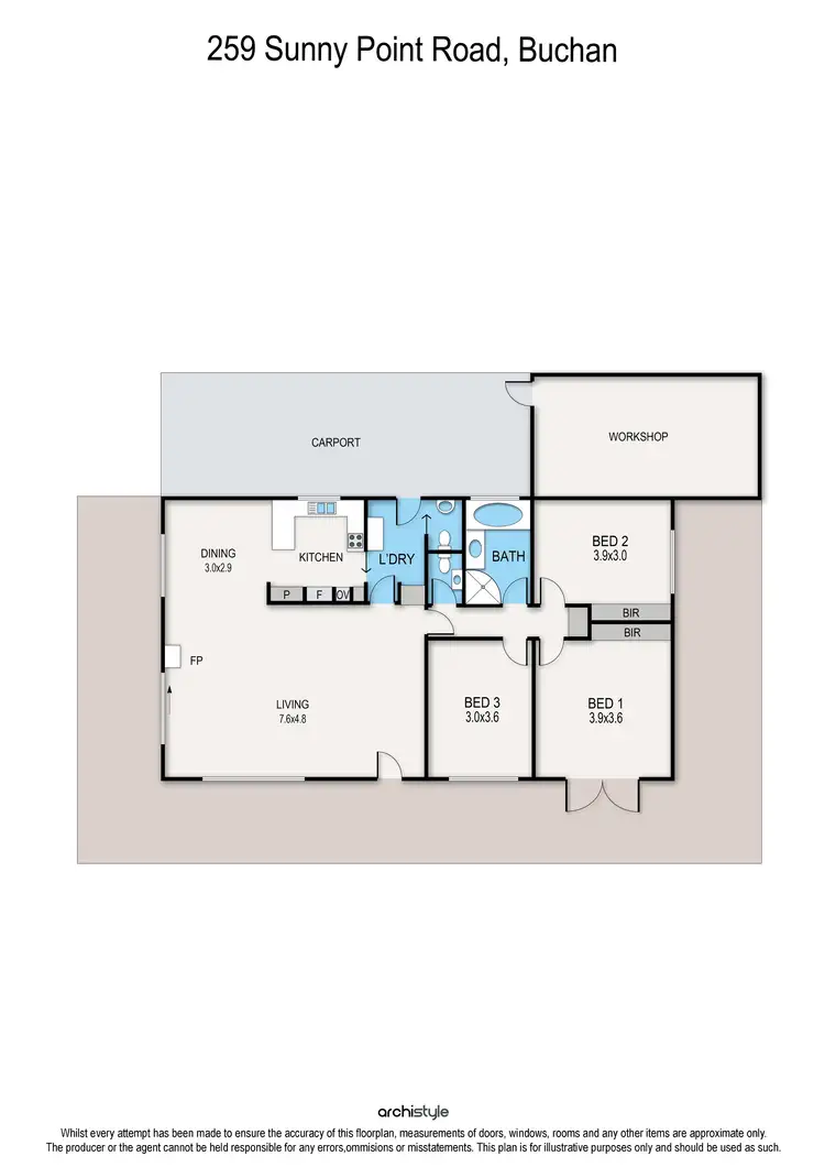 Floorplan of Homely house listing, 259 Sunny Point Road, Buchan VIC 3885