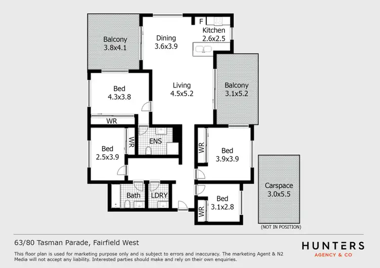 Floorplan of Homely apartment listing, 63/80-82 Tasman Parade, Fairfield NSW 2165