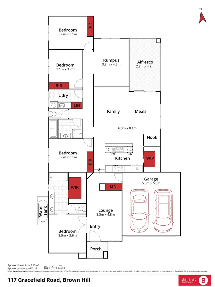 Floorplan of Homely house listing, 117 Gracefield Road, Brown Hill VIC 3350