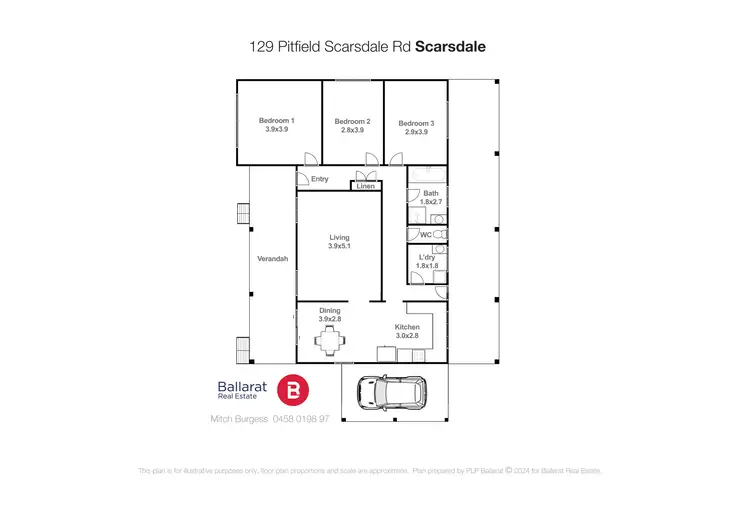 Floorplan of Homely house listing, 129 Pitfield-Scarsdale Road, Scarsdale VIC 3351
