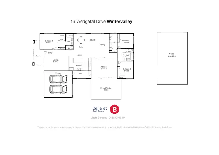 Floorplan of Homely house listing, 16 Wedge Tail Drive, Winter Valley VIC 3358