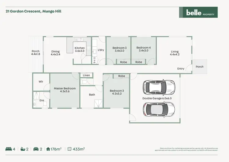 Floorplan of Homely house listing, 21 Gordon Crescent, Mango Hill QLD 4509