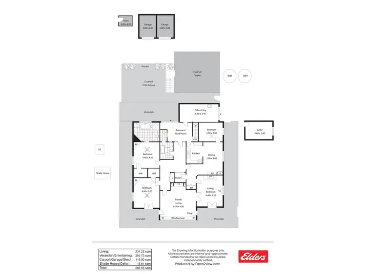 Floorplan of Homely house listing, 180 Bunama Lane via ROCHESTER, Rochester SA 5464