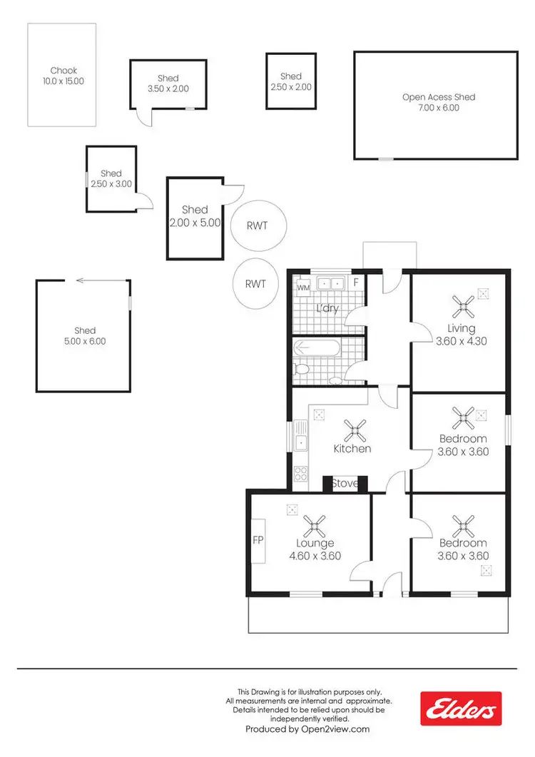 Floorplan of Homely rural property listing, 42 McMahon Road, Booborowie SA 5417