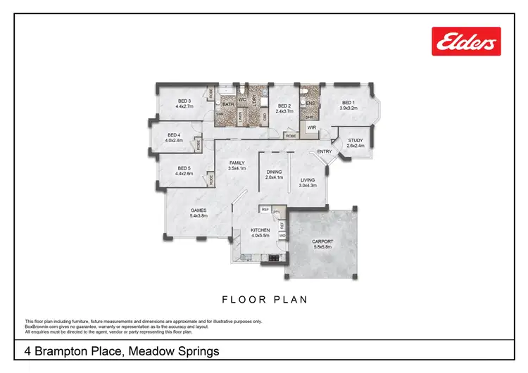 Floorplan of Homely house listing, 4 Brampton Place, Meadow Springs WA 6210